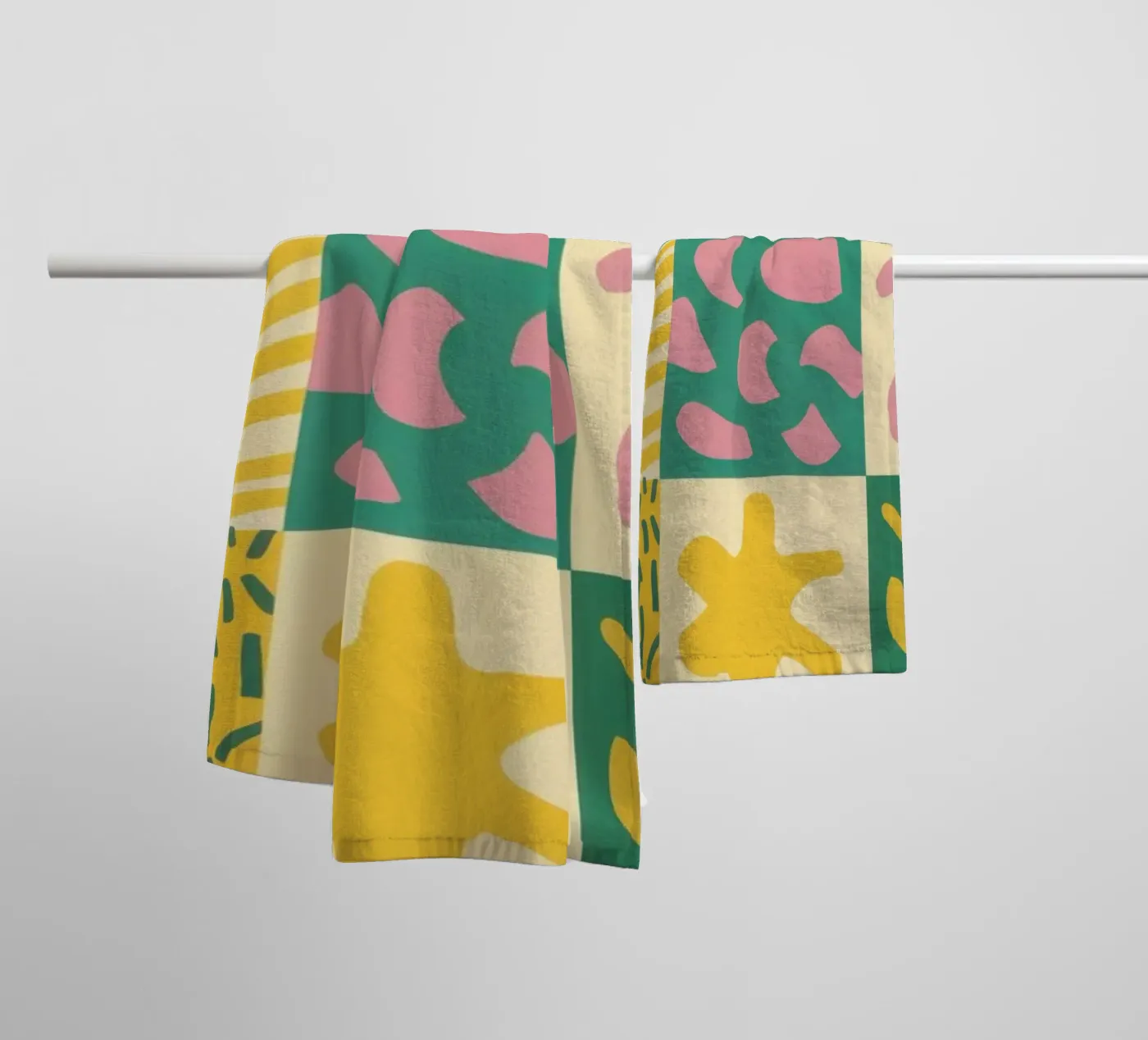 Joyful Patchwork Grid towel by Sun Riser