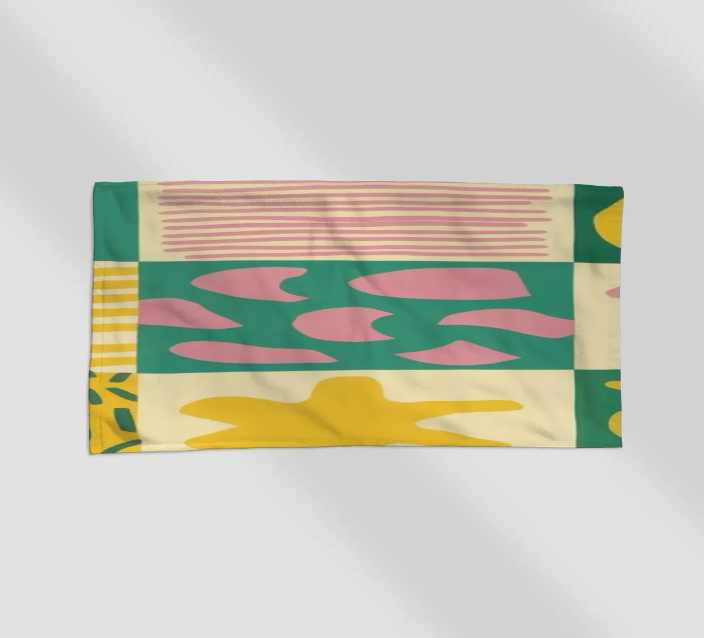 Joyful Patchwork Grid strandhanddoek van Sun Riser