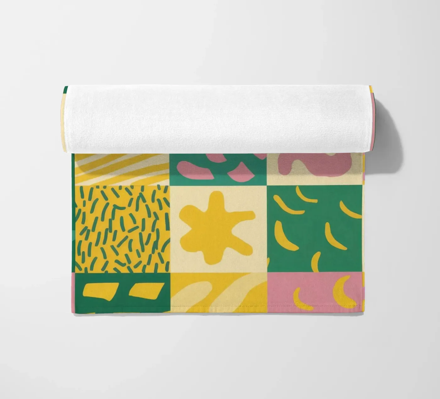Joyful Patchwork Grid strandhanddoek van Sun Riser