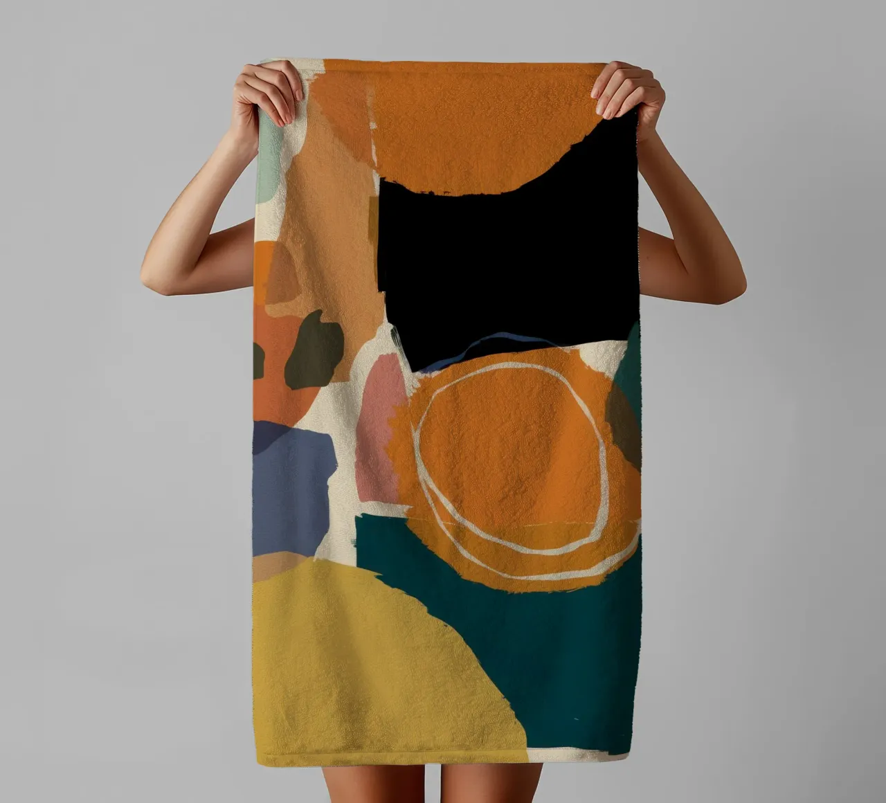 Earthen Abstract Warmth towel by Sun Riser