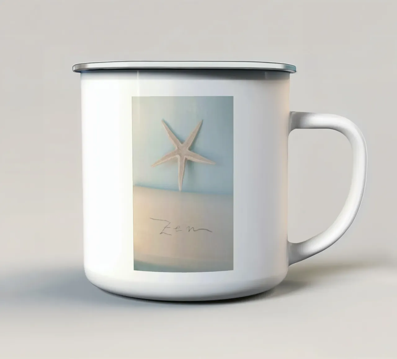 Zen taza de esmalte de Eva Nev Photography