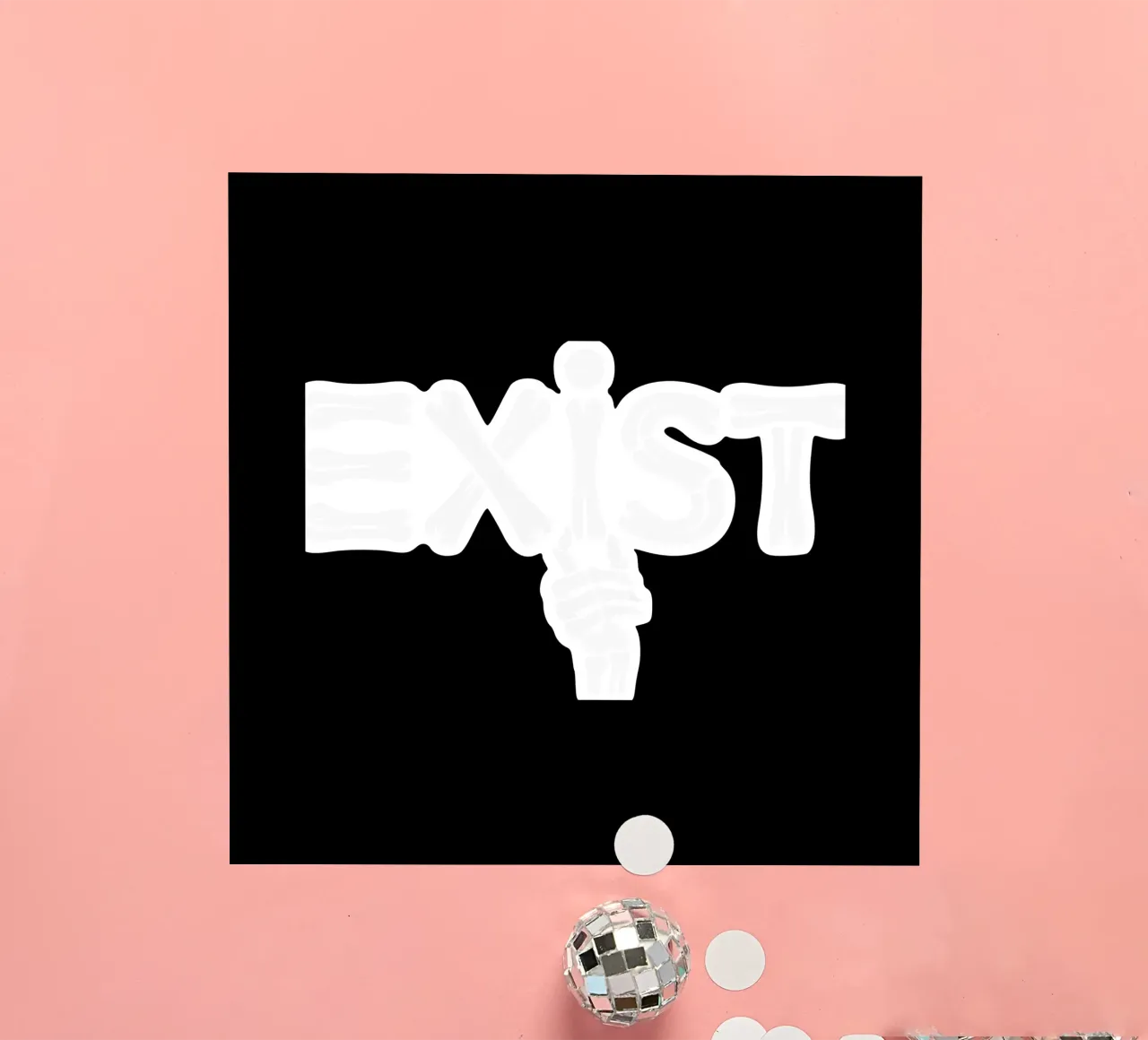 exist sticker by jonatan bridge