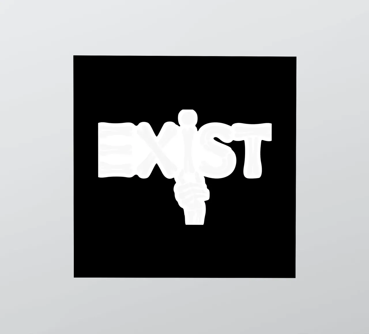 exist sticker by jonatan bridge