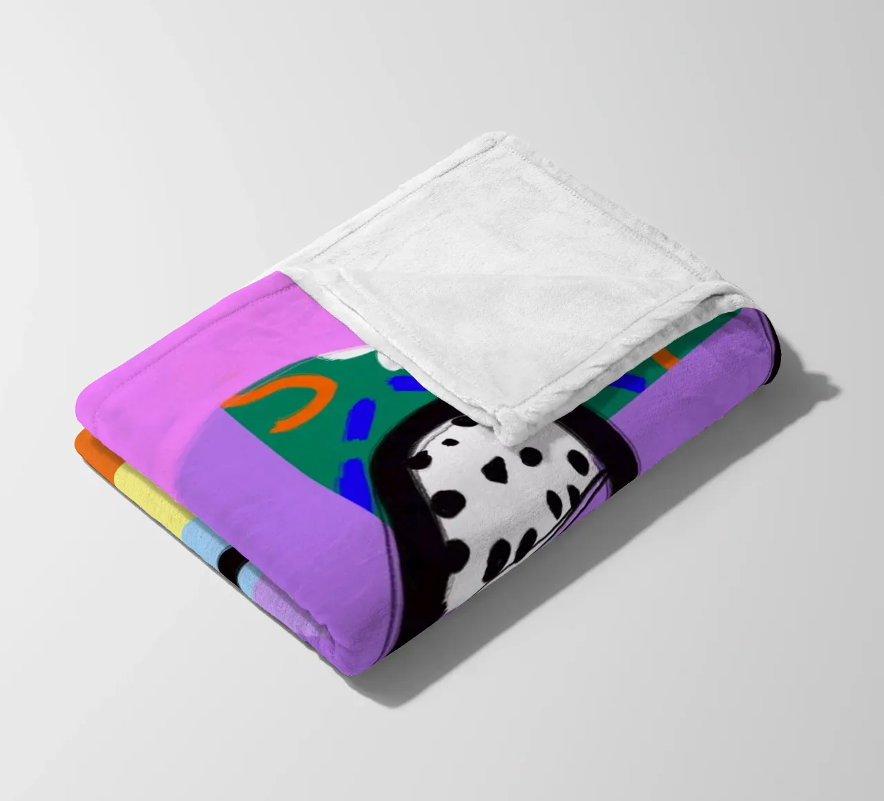 colorful patchwork fleecedeken van Hej Ibiza by Ute Arnold