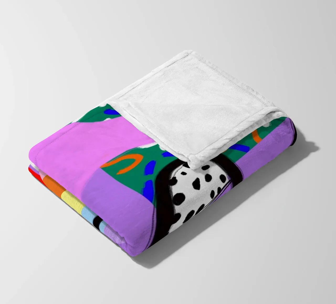 colorful patchwork fleecedeken van Hej Ibiza by Ute Arnold