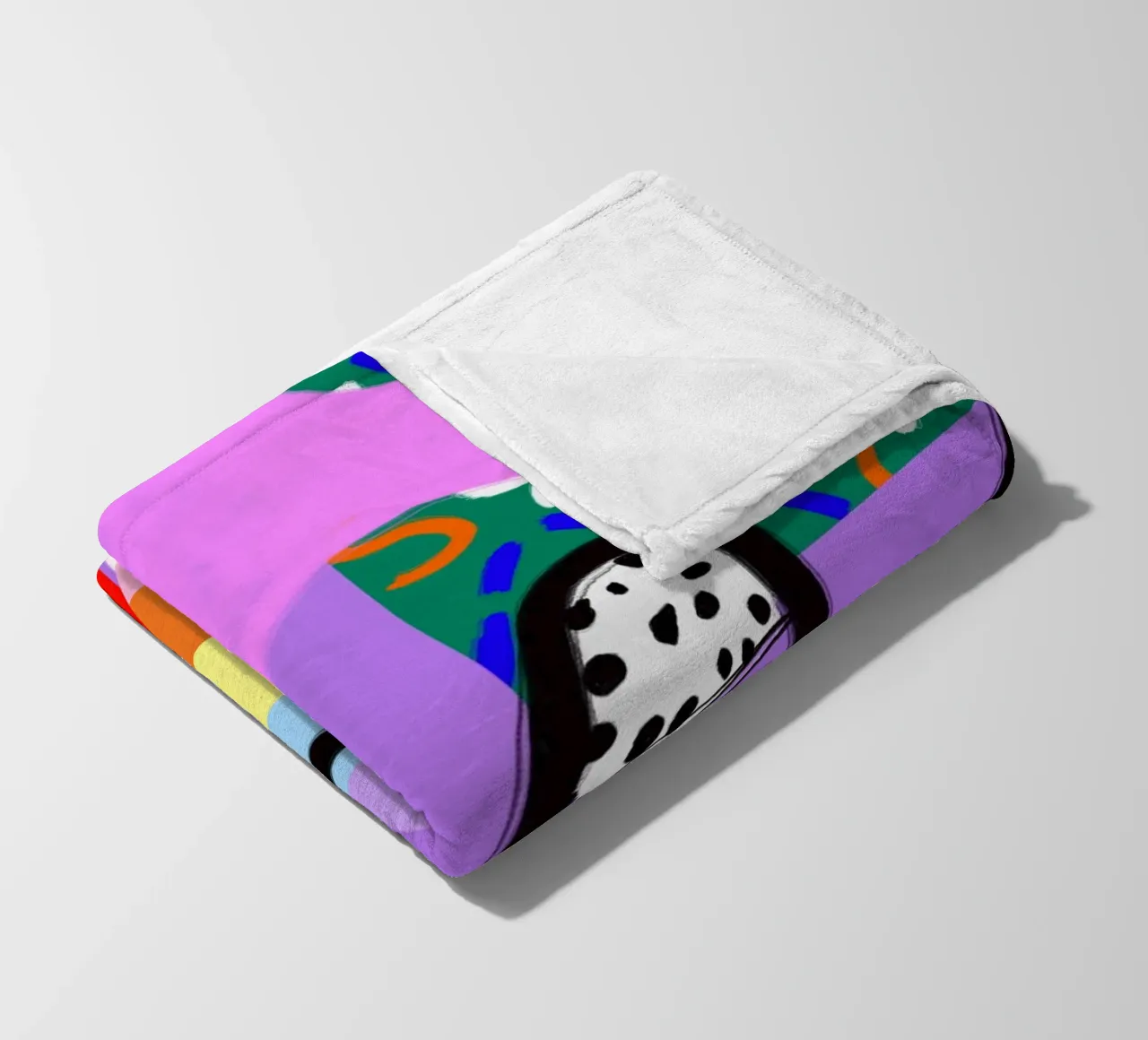 colorful patchwork fleecedeken van Hej Ibiza by Ute Arnold