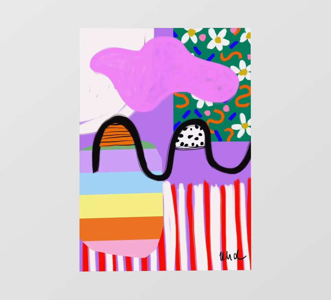 colorful patchwork telo in pvc da Hej Ibiza by Ute Arnold