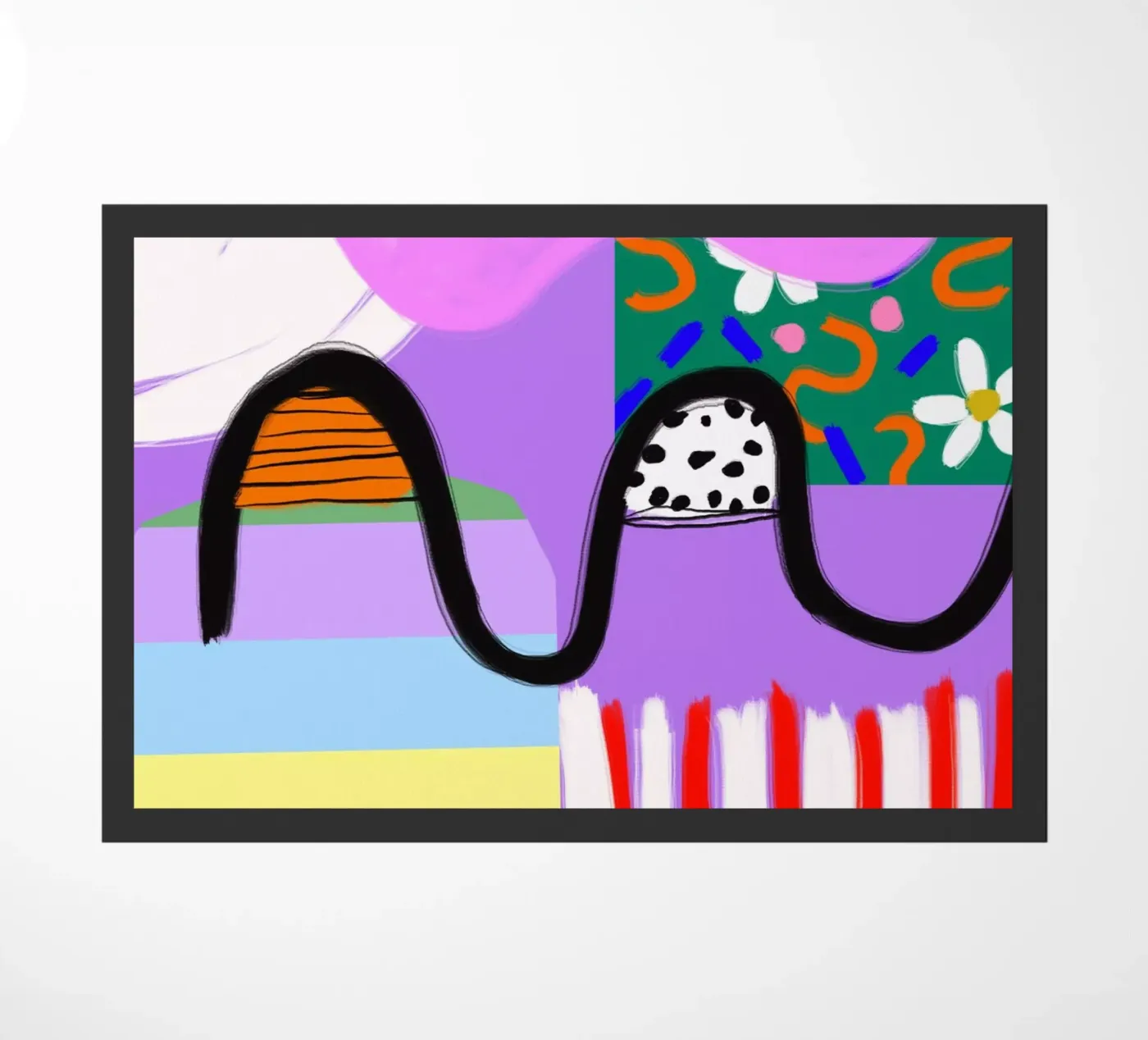 colorful patchwork doormat by Hej Ibiza by Ute Arnold