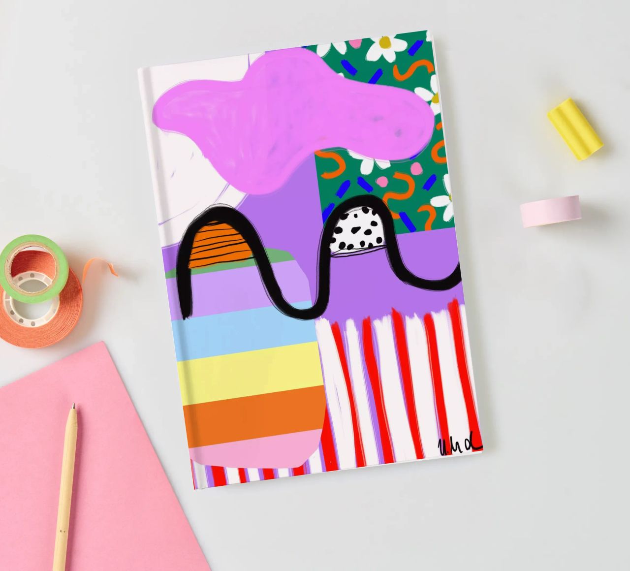 colorful patchwork notebook by Hej Ibiza by Ute Arnold
