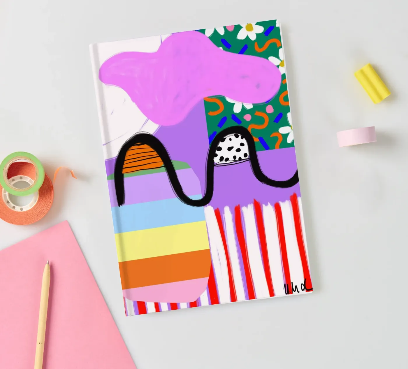 colorful patchwork notebook by Hej Ibiza by Ute Arnold