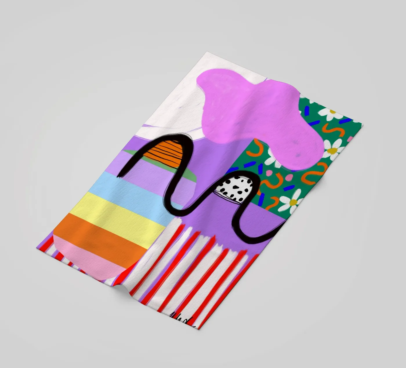 colorful patchwork telo mare da Hej Ibiza by Ute Arnold