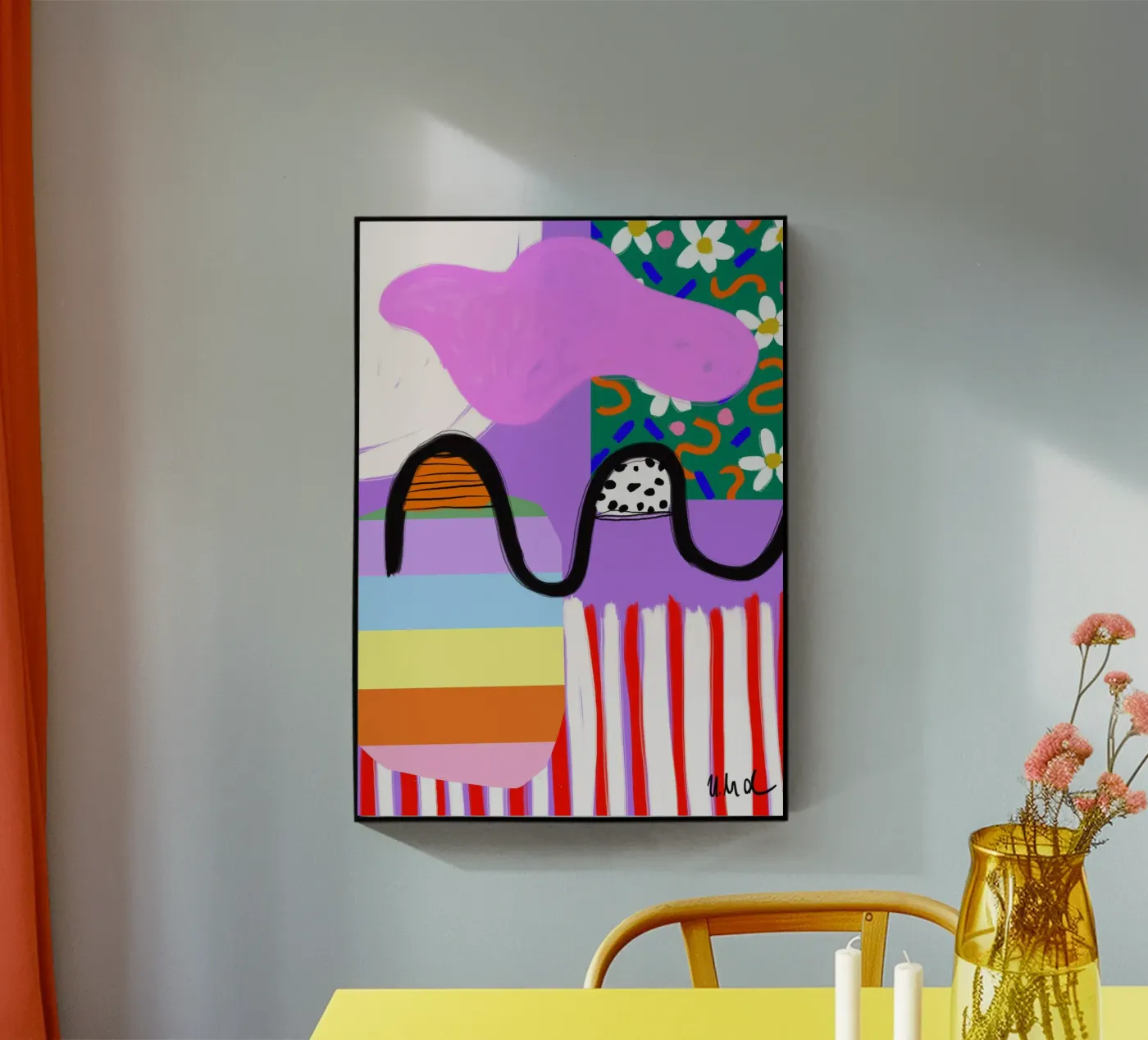 colorful patchwork plexiglas de Hej Ibiza by Ute Arnold