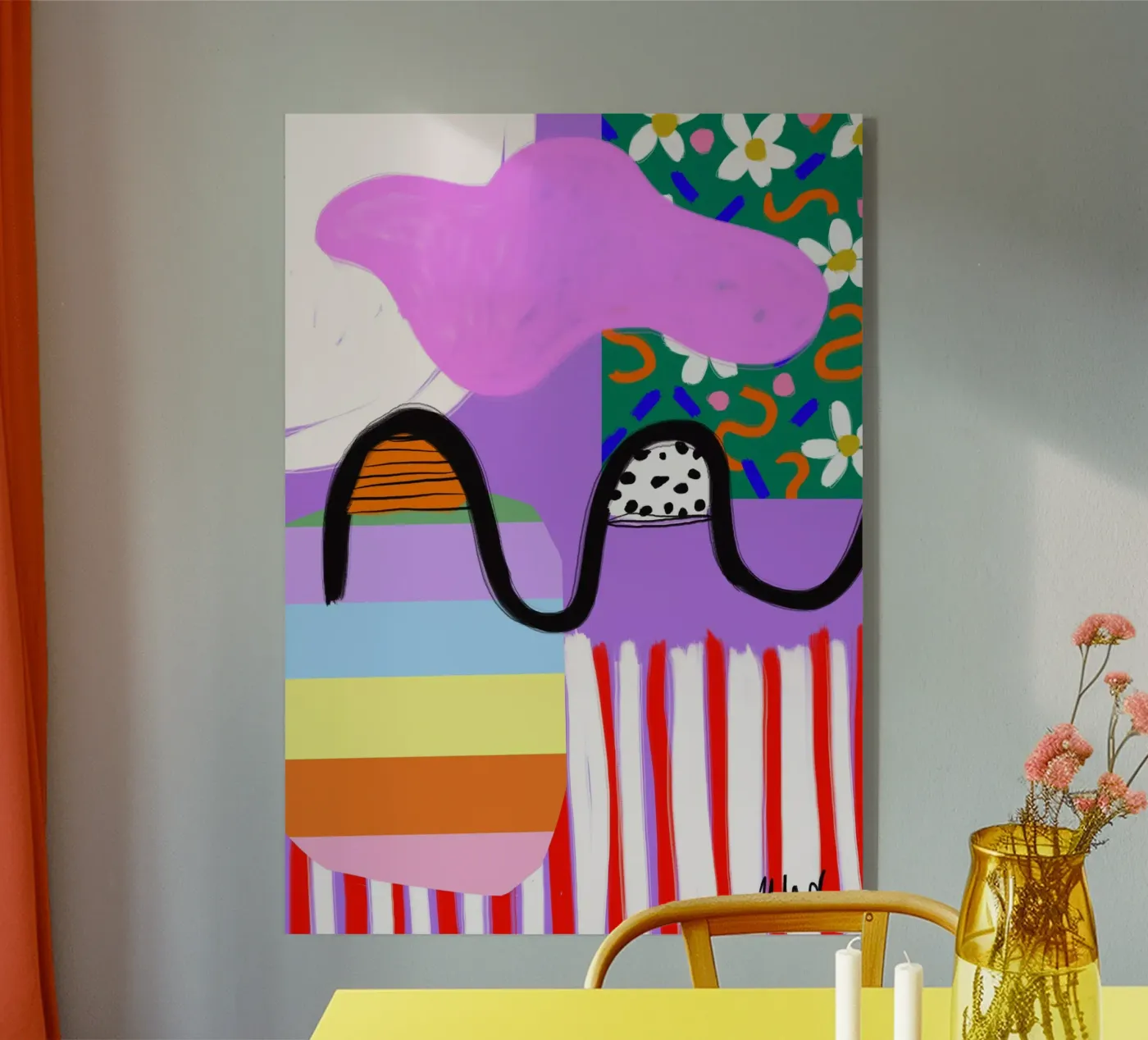 colorful patchwork plexiglas de Hej Ibiza by Ute Arnold
