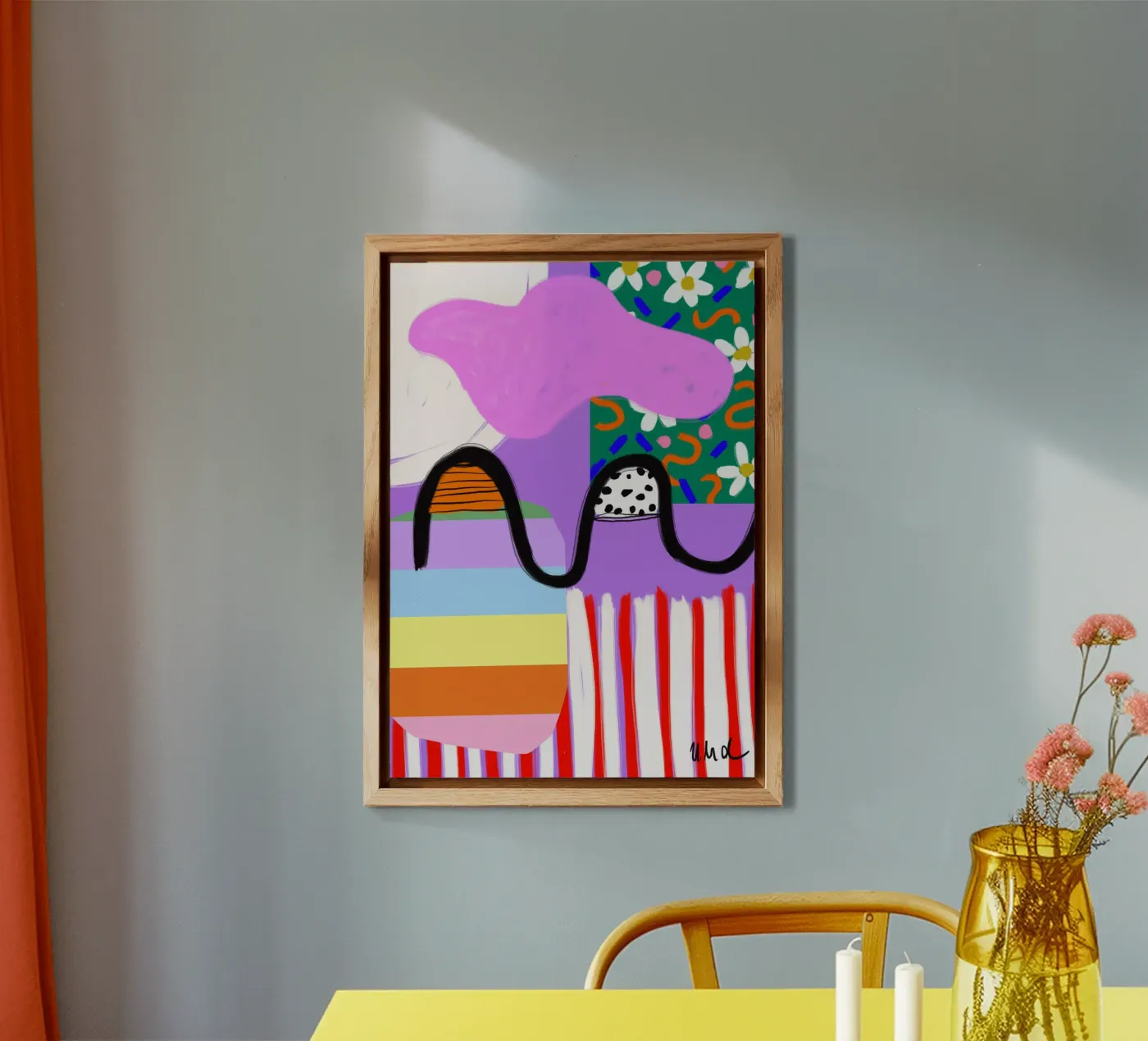 colorful patchwork panneau forex de Hej Ibiza by Ute Arnold