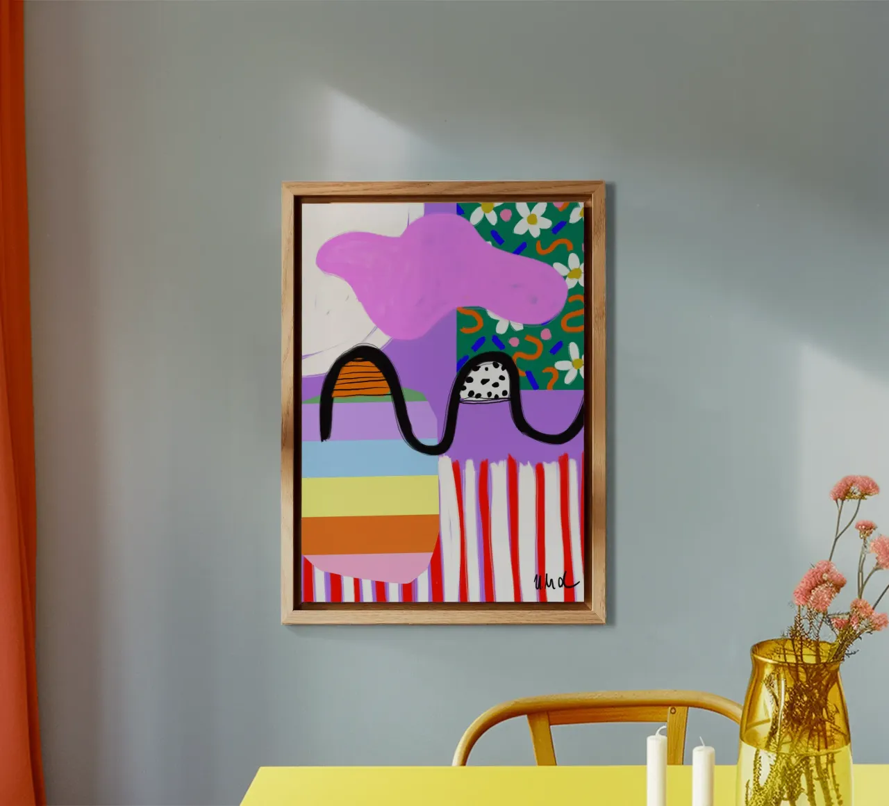 colorful patchwork forex plate by Hej Ibiza by Ute Arnold