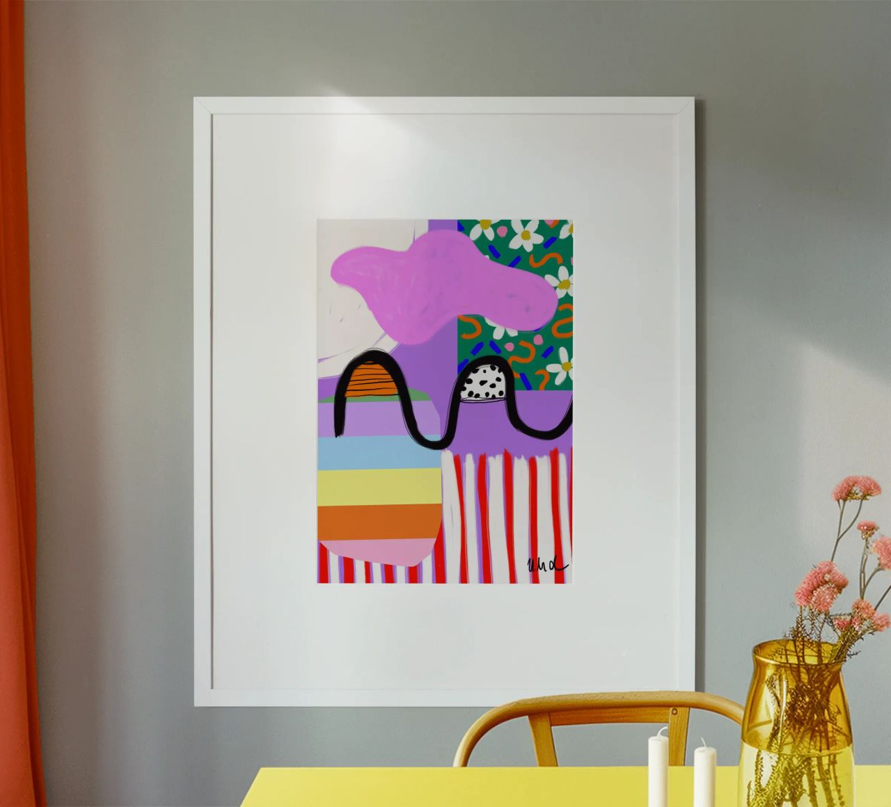 colorful patchwork poster by Hej Ibiza by Ute Arnold