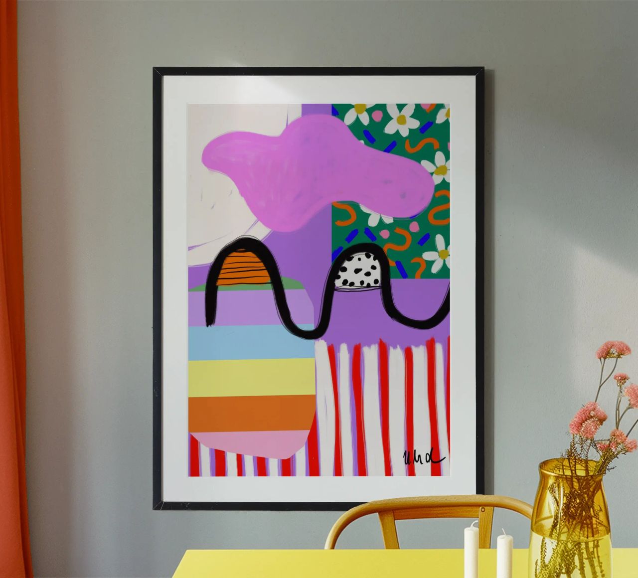 colorful patchwork poster by Hej Ibiza by Ute Arnold