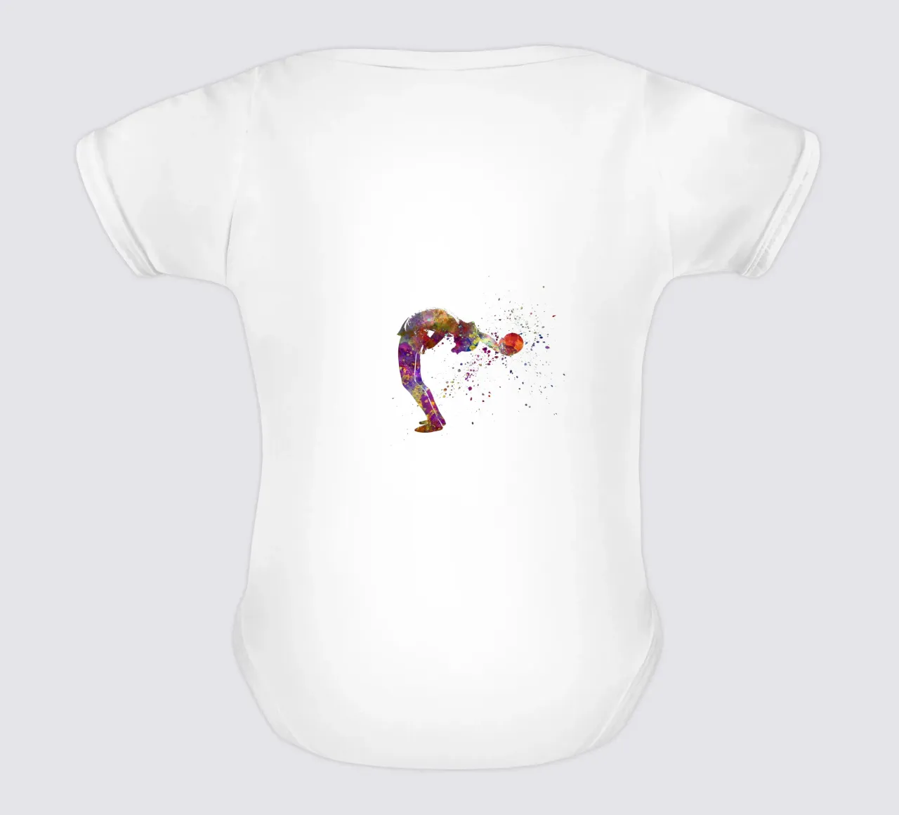 Ginnastica ritmica in acquerello body neonato maniche corte da ⚽ Sports Pulse