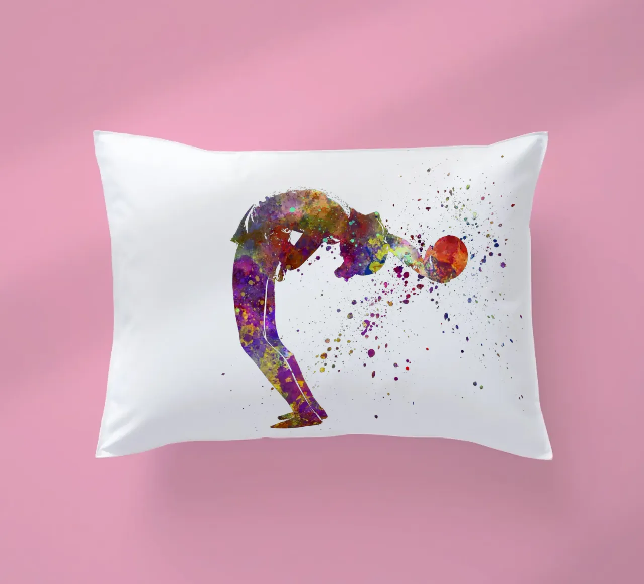 Ginnastica ritmica in acquerello cuscino da ⚽ Sports Pulse