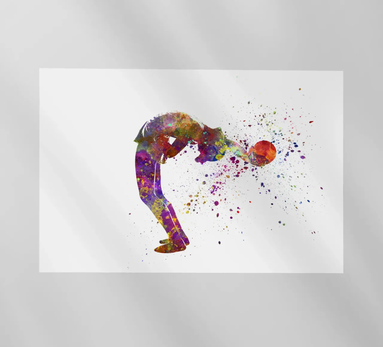 Ginnastica ritmica in acquerello pellicola backlit da ⚽ Sports Pulse