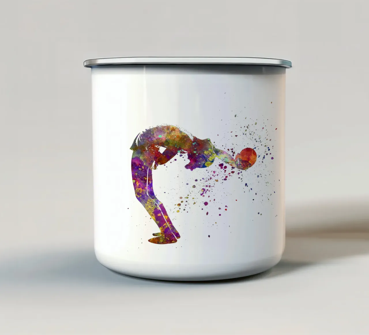Ginnastica ritmica in acquerello tazza in smalto da ⚽ Sports Pulse