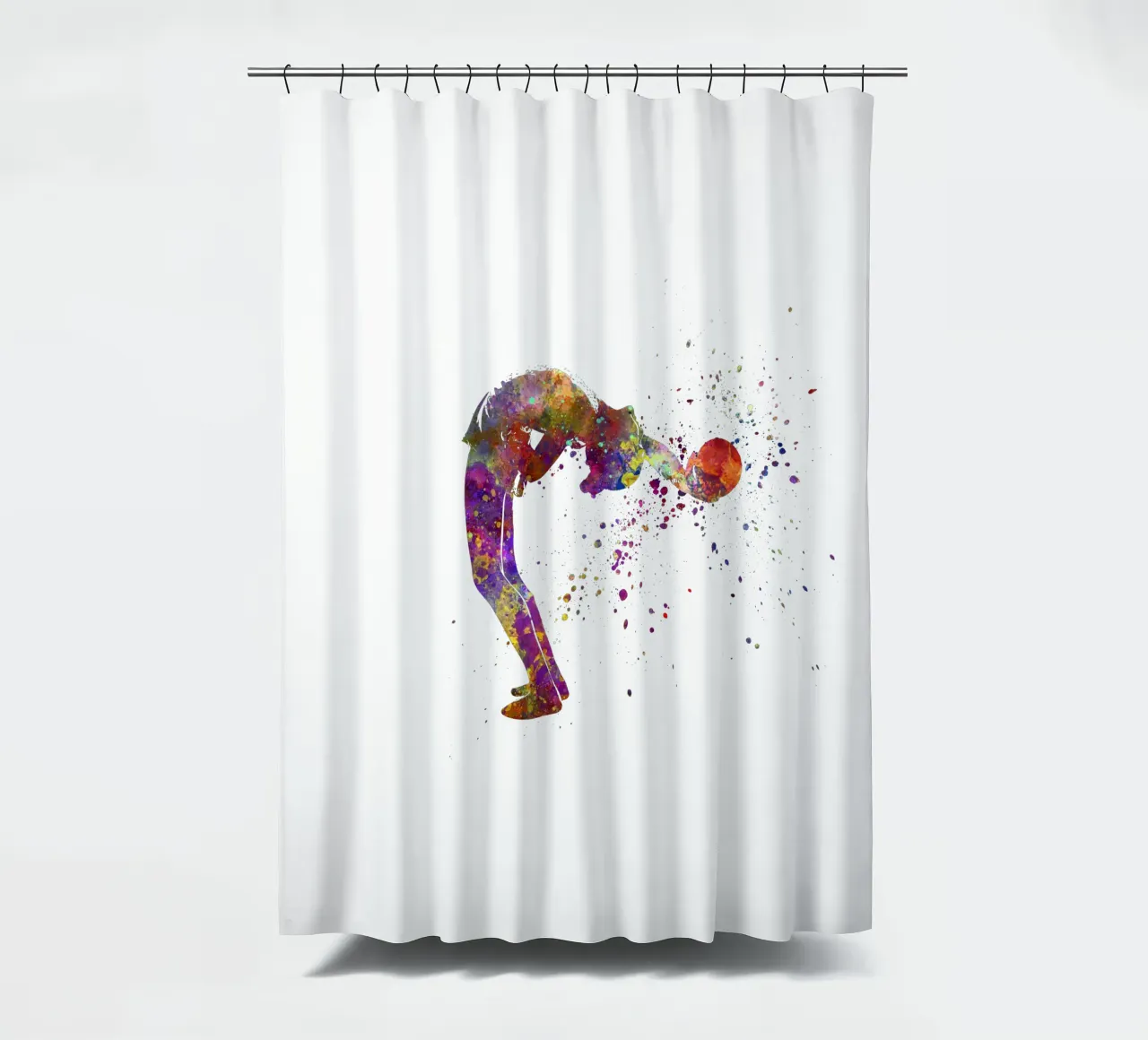 Ginnastica ritmica in acquerello tenda da doccia da ⚽ Sports Pulse