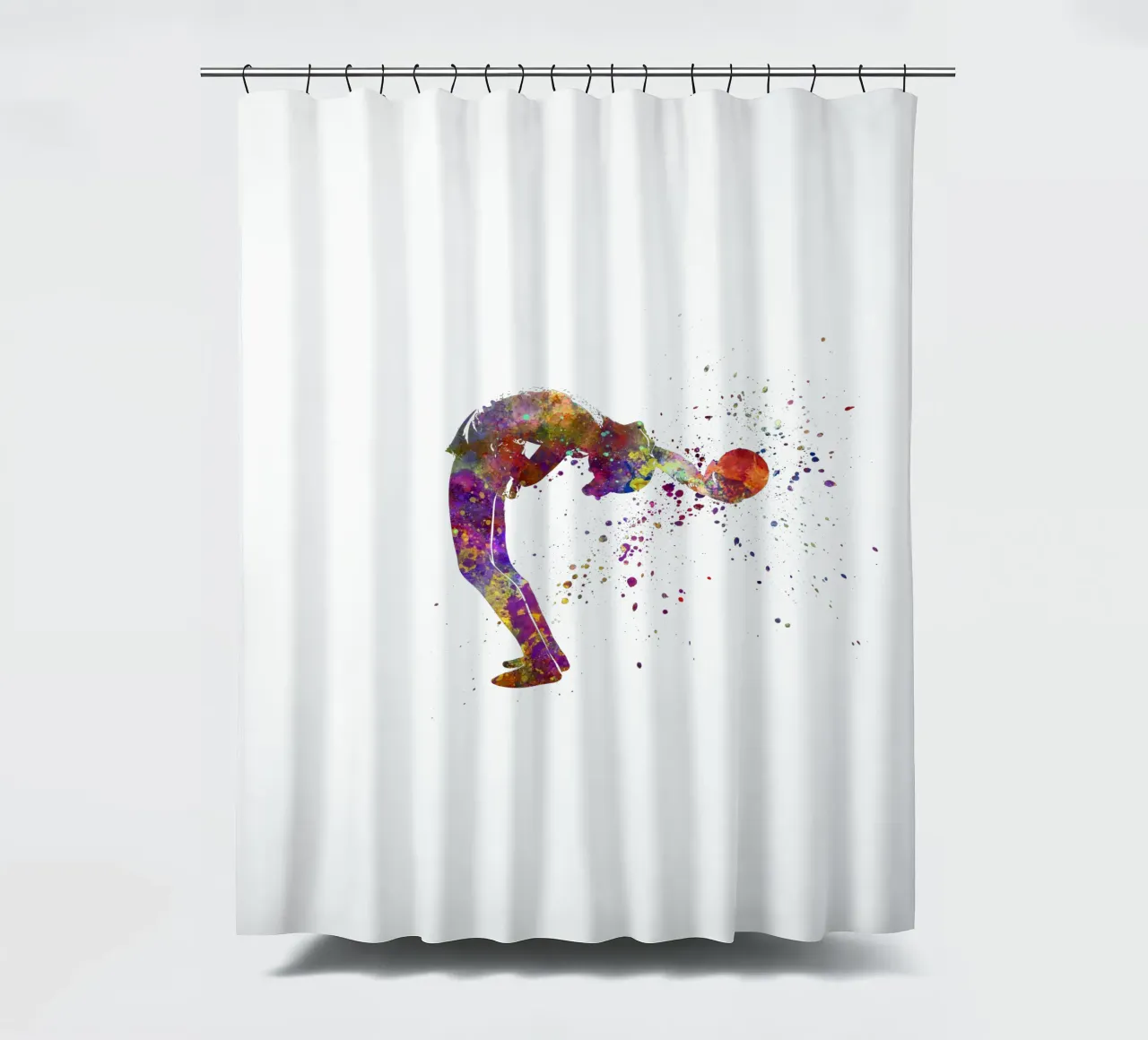 Ginnastica ritmica in acquerello tenda da doccia da ⚽ Sports Pulse