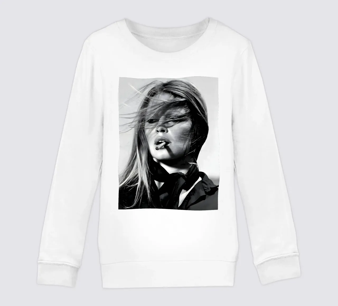 Kate Moss che fuma felpa bambino da Galery Vintage
