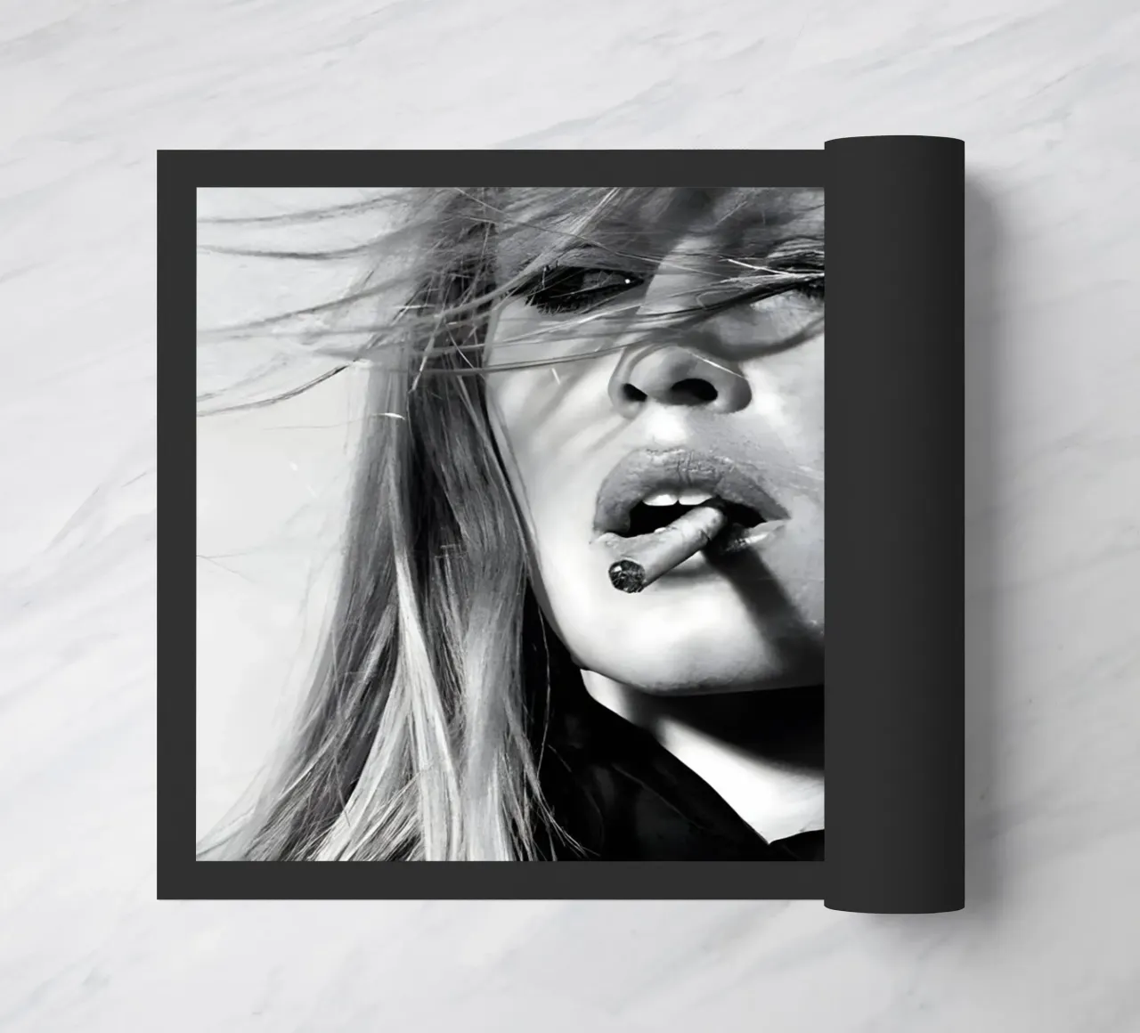 Kate Moss che fuma zerbino da Galery Vintage
