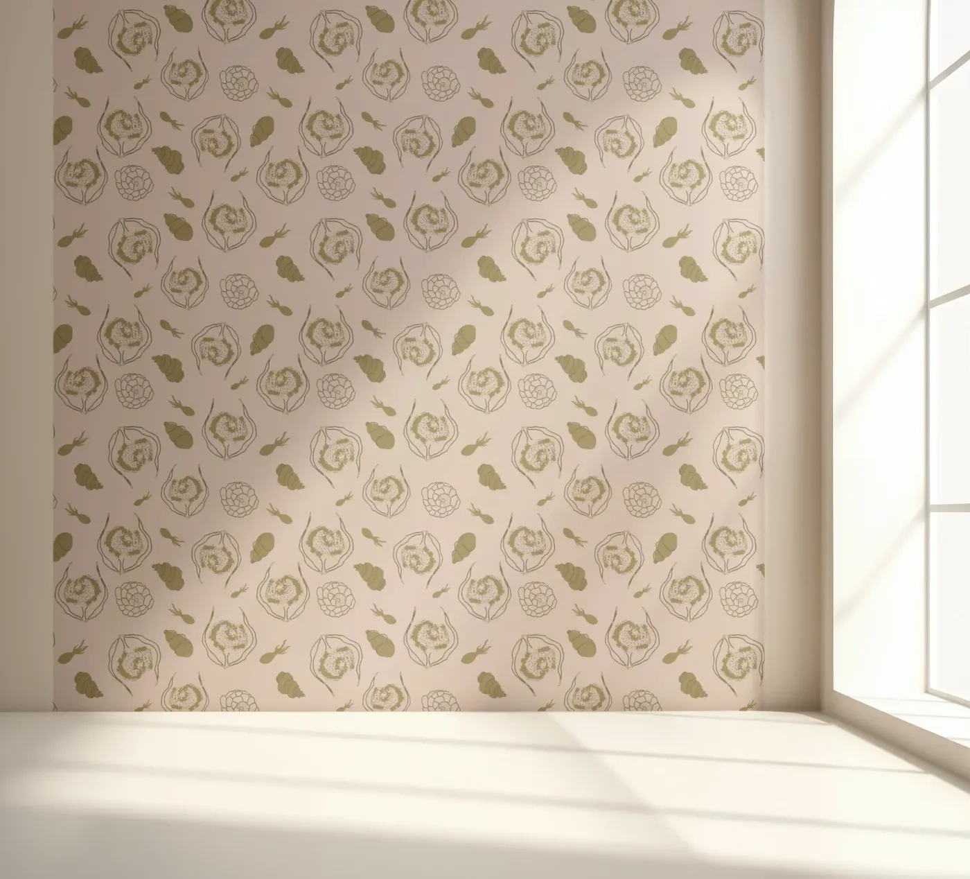Nautical Whimsy fotobehang van Mandalla Pattern
