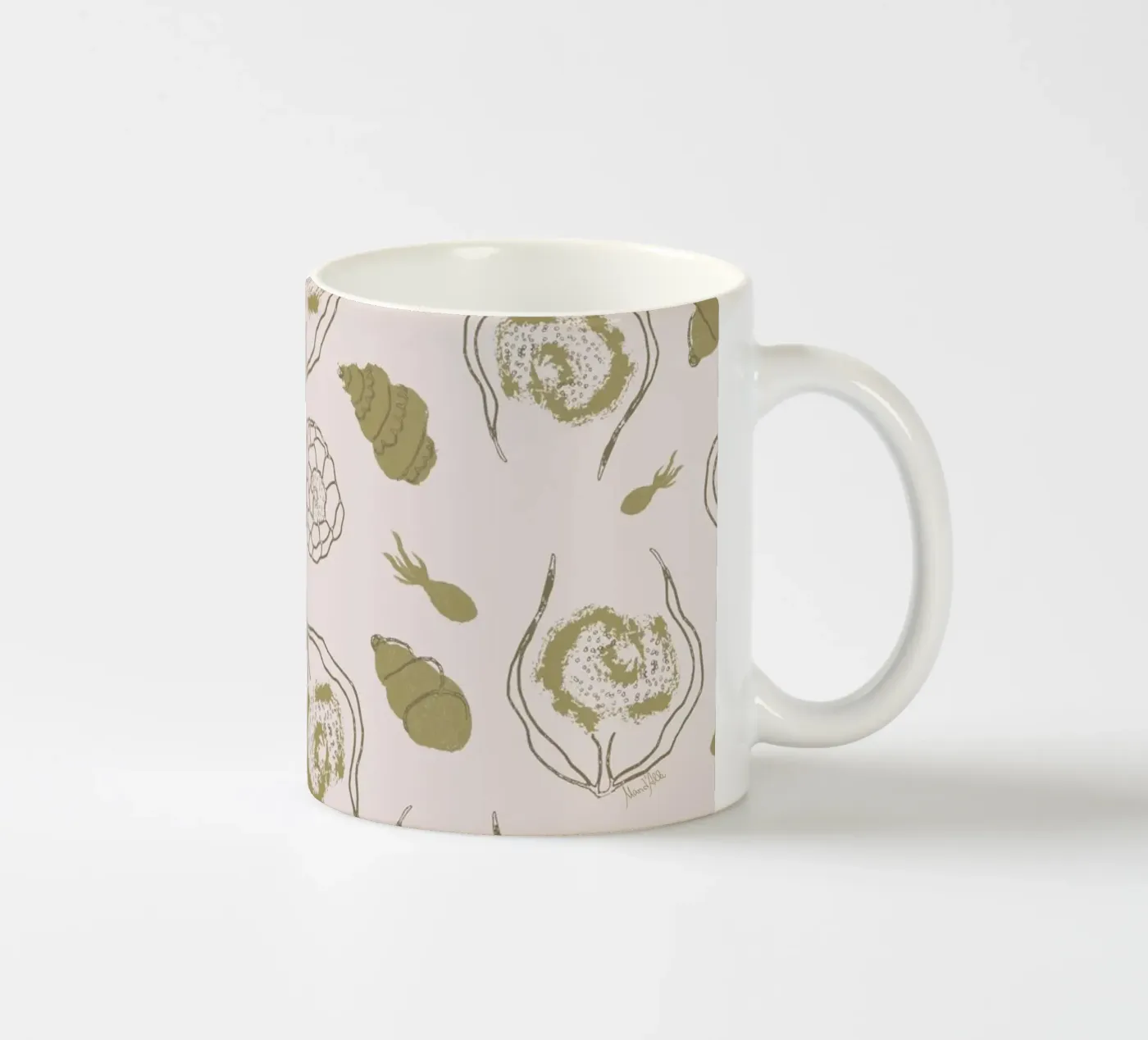 Nautical Whimsy ceramic mug by Mandalla Pattern