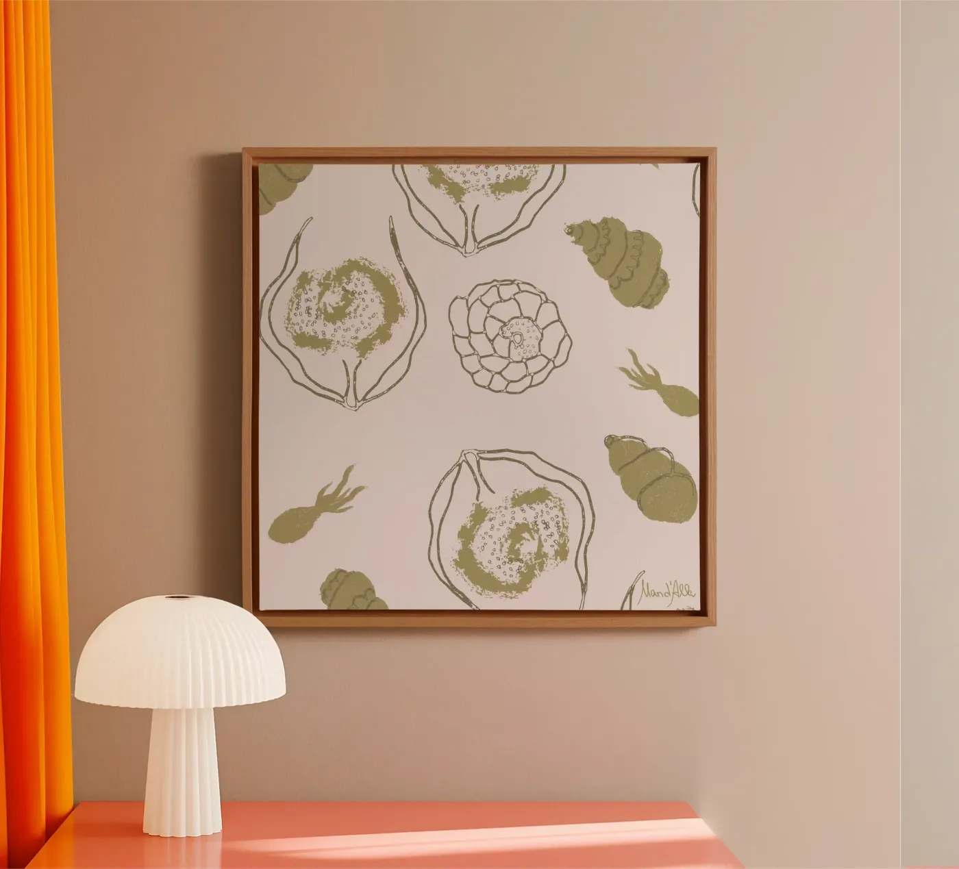 Nautical Whimsy canvas van Mandalla Pattern