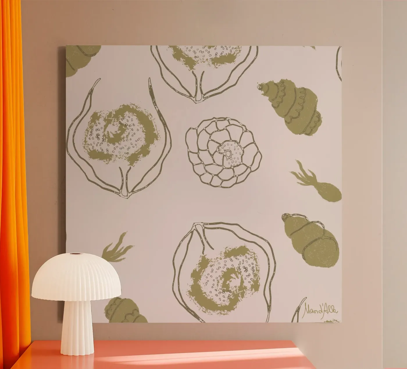 Nautical Whimsy canvas van Mandalla Pattern