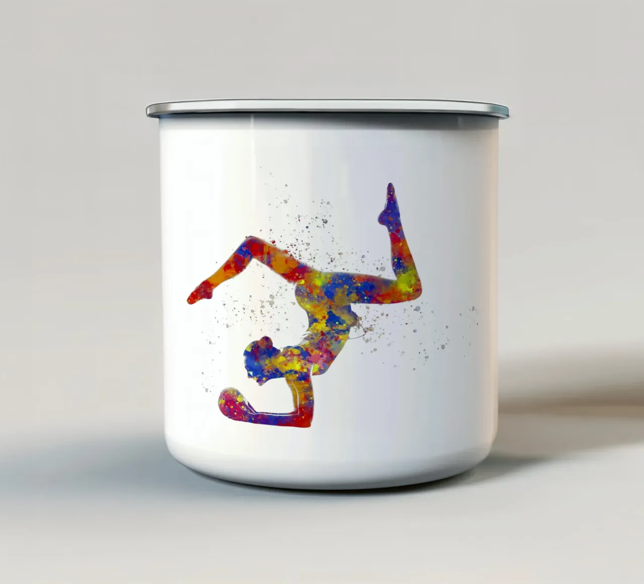 Ritmische gymnastiek in aquarel emaille mok van ⚽ Sports Pulse