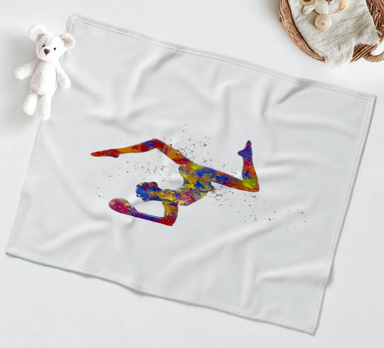 Ginnastica ritmica in acquerello coperta in pile da ⚽ Sports Pulse
