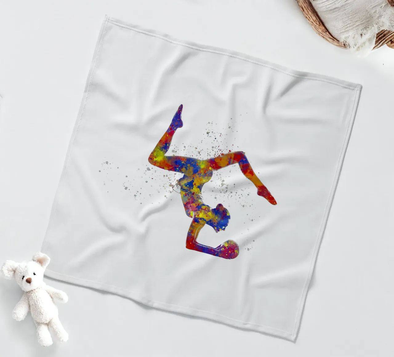 Ginnastica ritmica in acquerello coperta in pile da ⚽ Sports Pulse