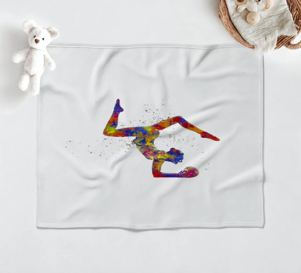 Ginnastica ritmica in acquerello coperta in pile da ⚽ Sports Pulse