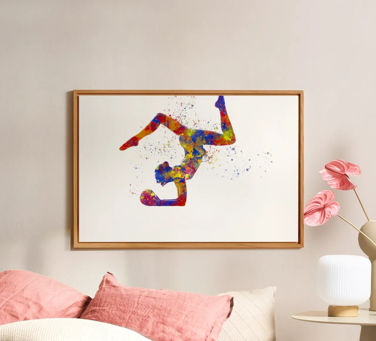 Ginnastica ritmica in acquerello alluminio dibond da ⚽ Sports Pulse