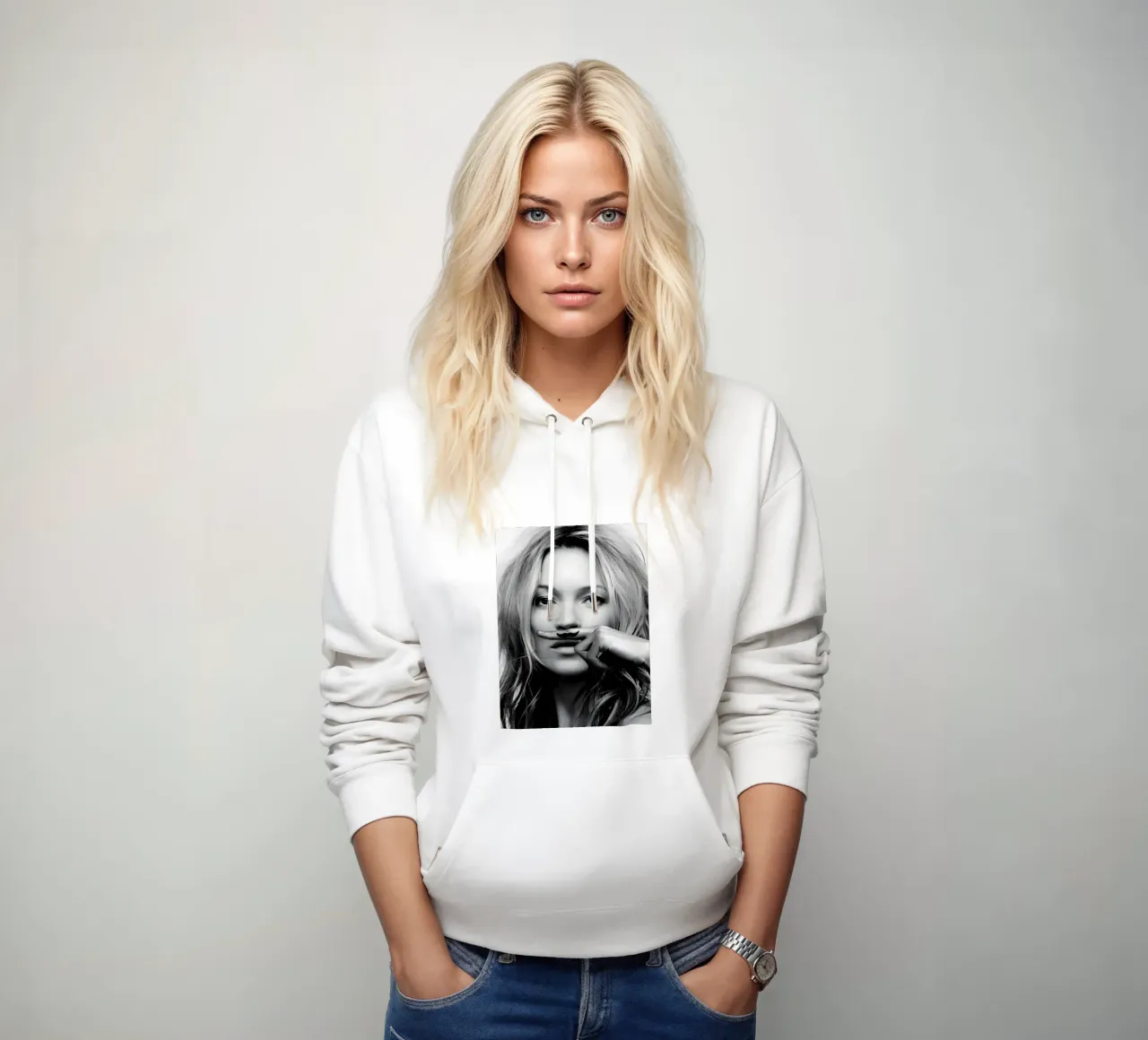 Un tocco di umorismo felpa con cappuccio da Galery Vintage