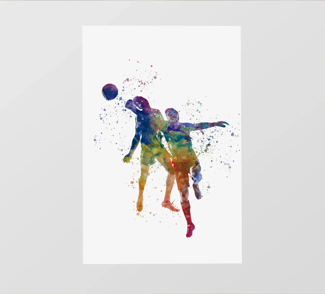 Giocatore di calcio ad acquerello pellicola backlit da ⚽ Sports Pulse