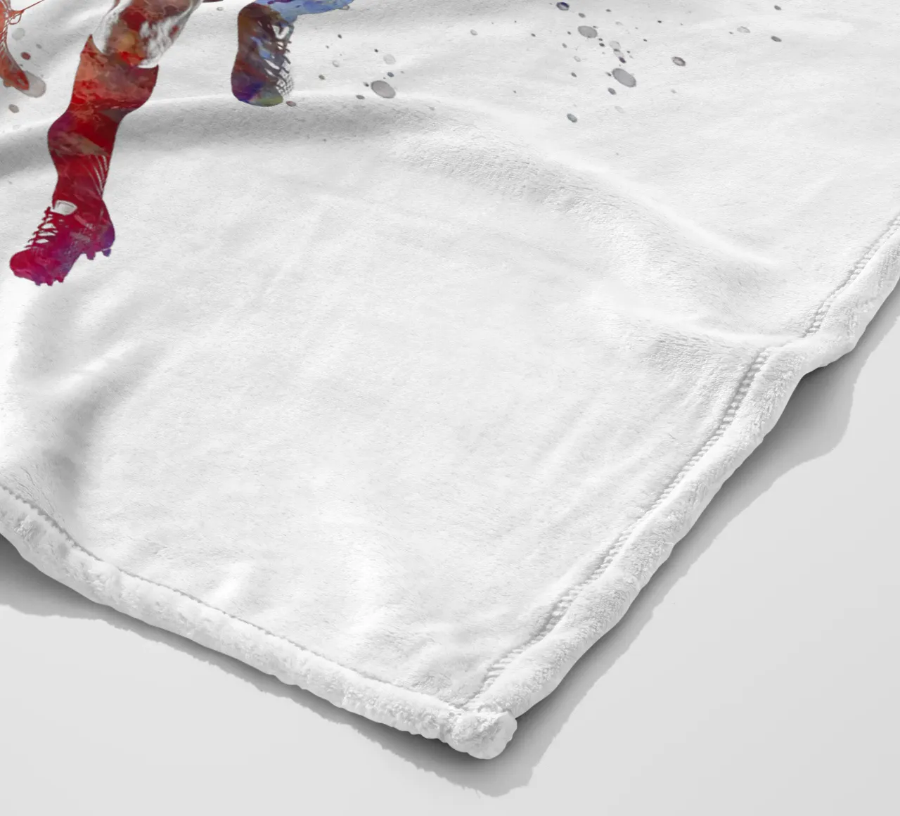 Giocatore di calcio ad acquerello coperta in pile da ⚽ Sports Pulse
