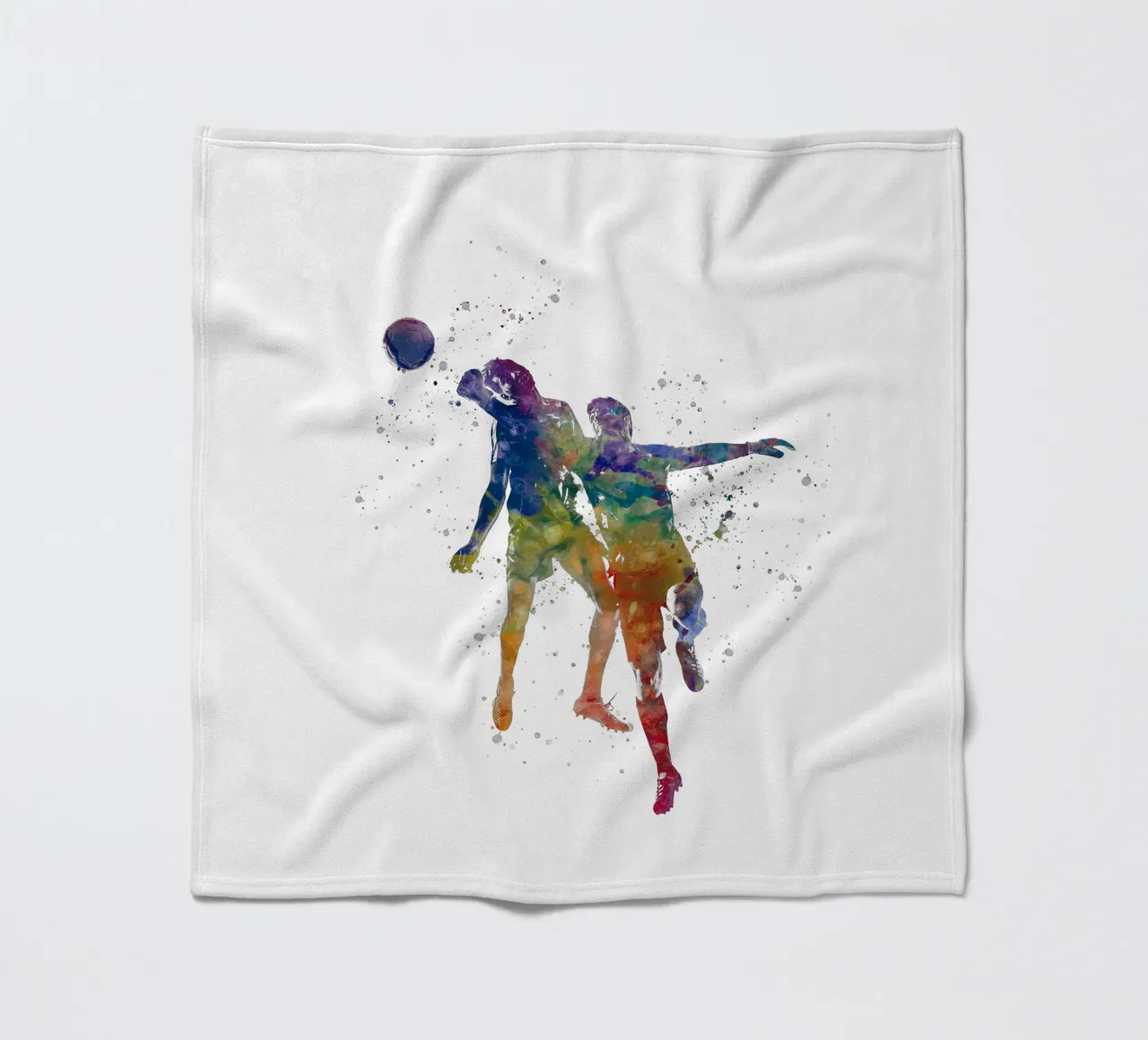 Giocatore di calcio ad acquerello coperta in pile da ⚽ Sports Pulse