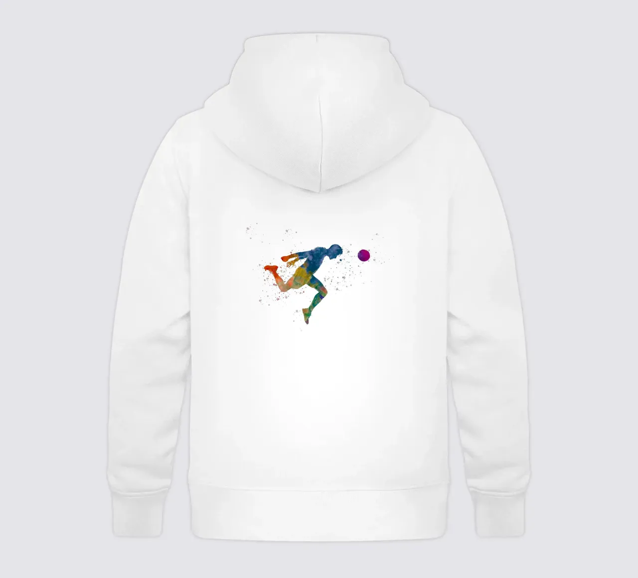 Intestazione di giocatore di calcio in acquerello felpa bambino con cappuccio da ⚽ Sports Pulse