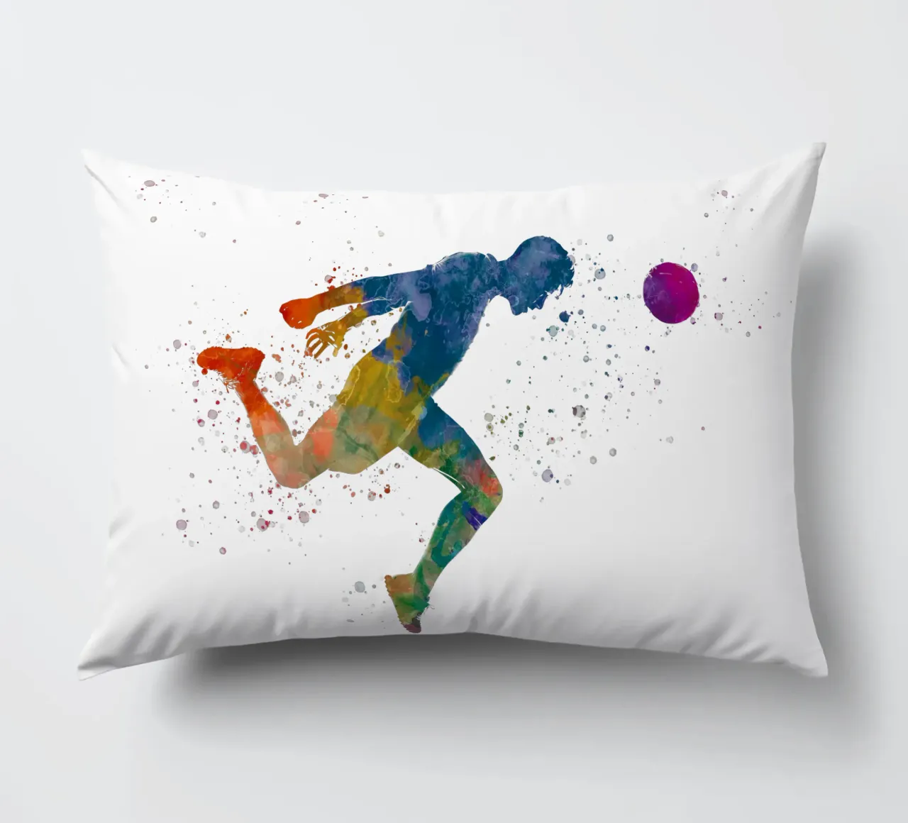 Intestazione di giocatore di calcio in acquerello cuscino da ⚽ Sports Pulse