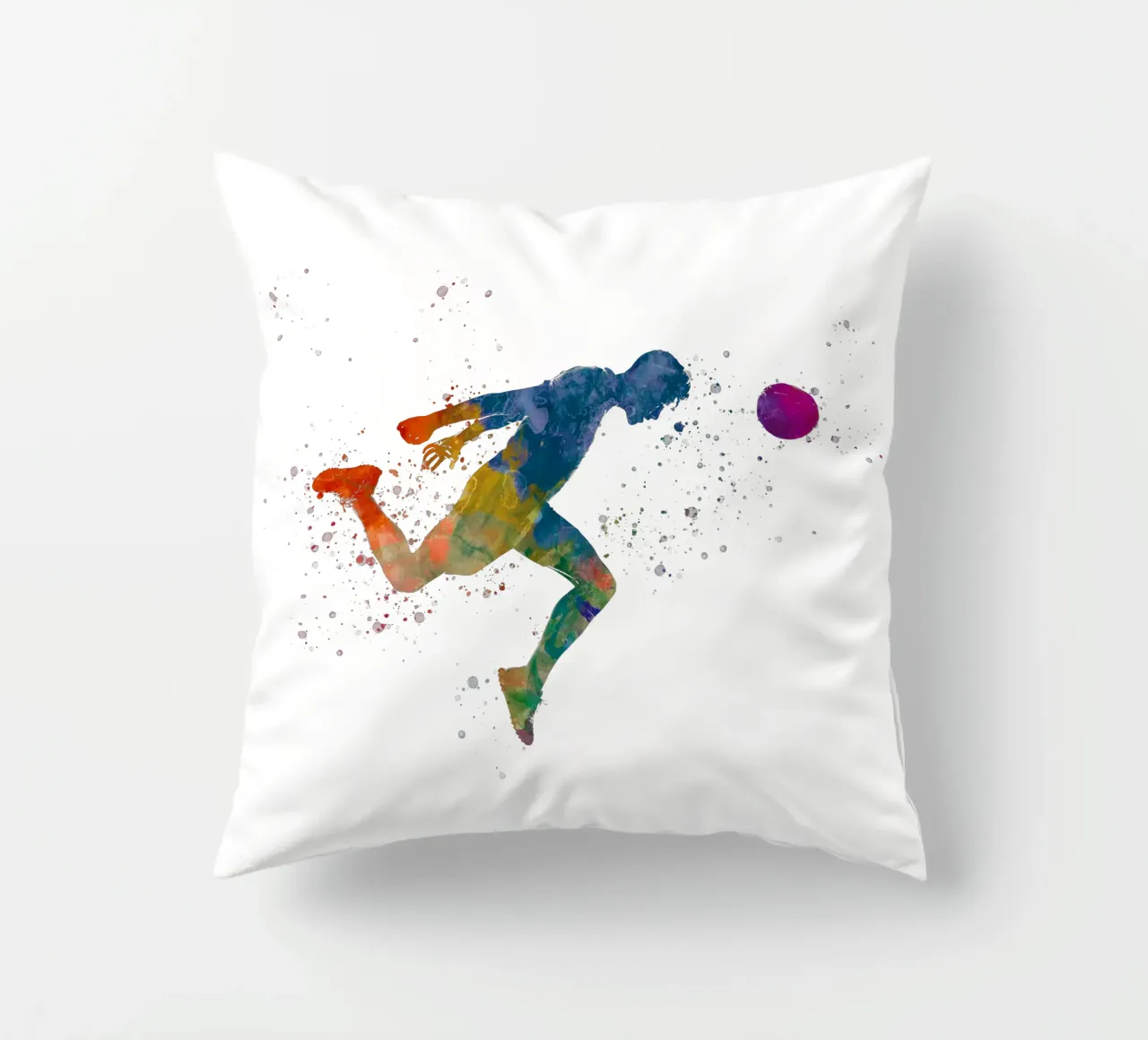 Intestazione di giocatore di calcio in acquerello cuscino da ⚽ Sports Pulse