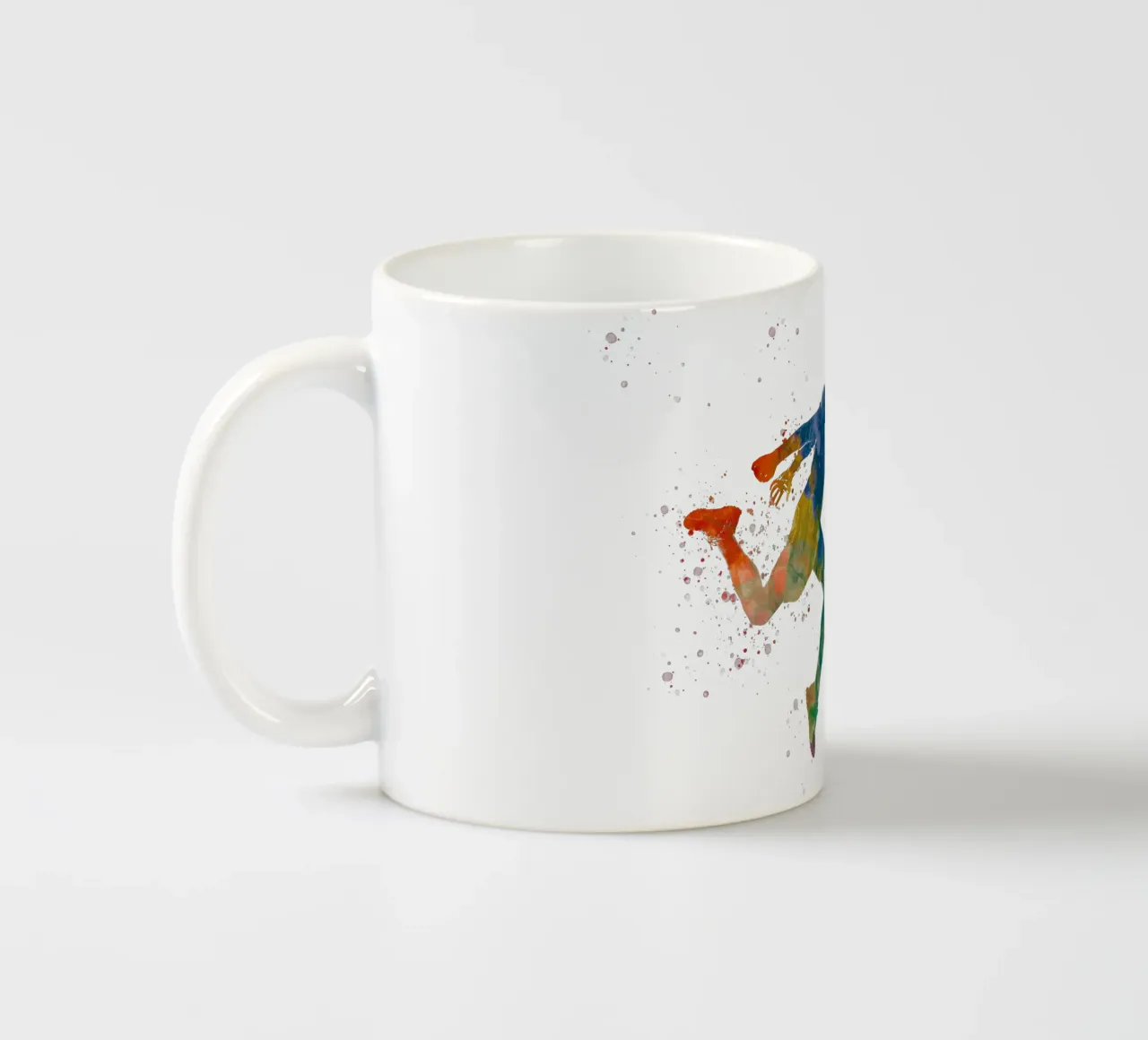 Intestazione di giocatore di calcio in acquerello tazza in ceramica da ⚽ Sports Pulse