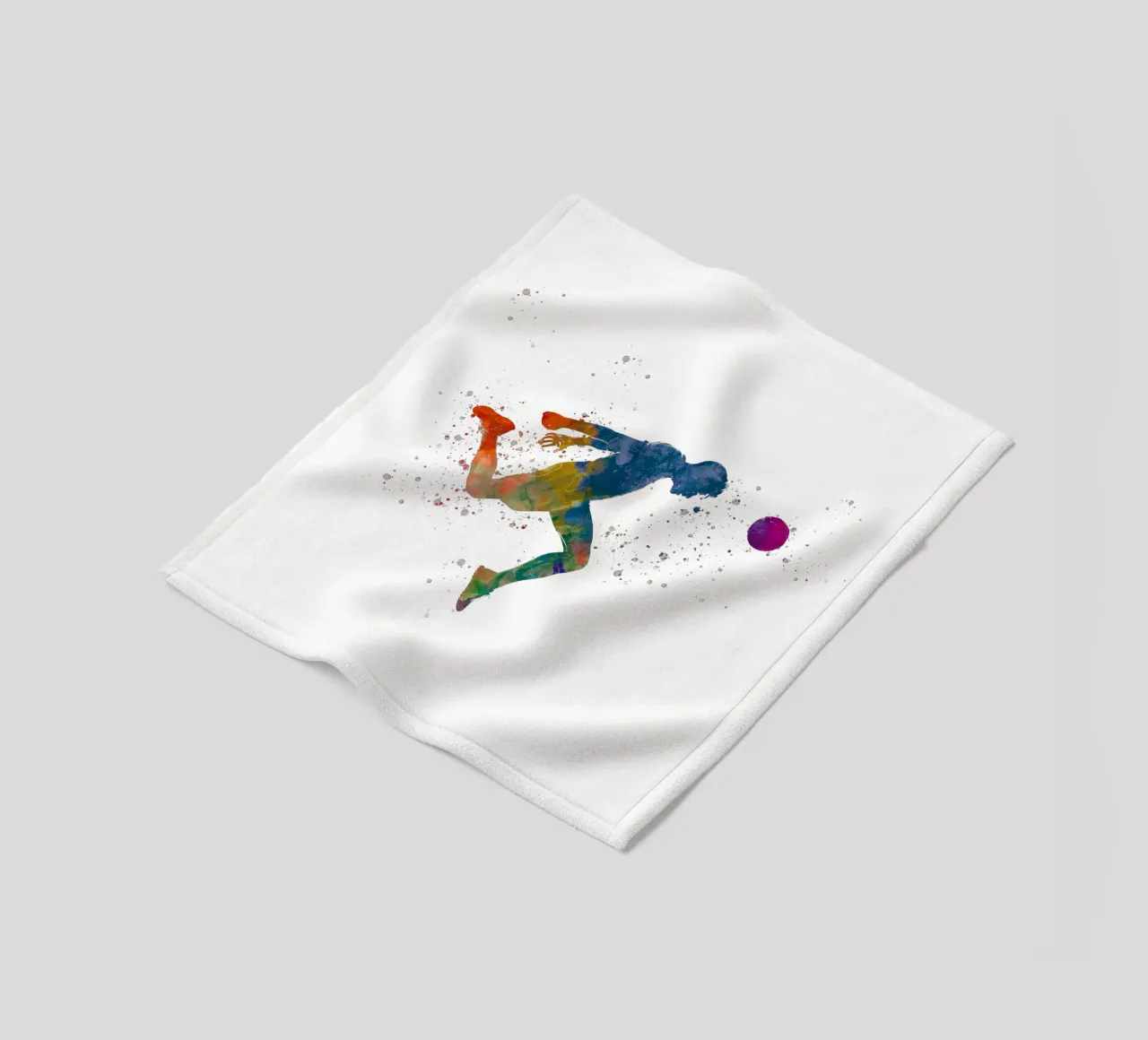 Intestazione di giocatore di calcio in acquerello coperta in pile da ⚽ Sports Pulse