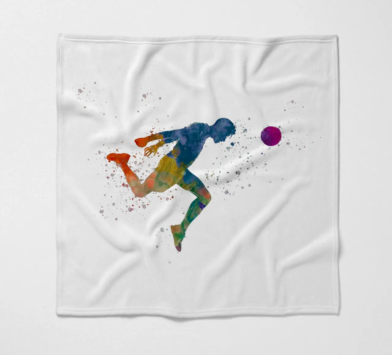 Intestazione di giocatore di calcio in acquerello coperta in pile da ⚽ Sports Pulse