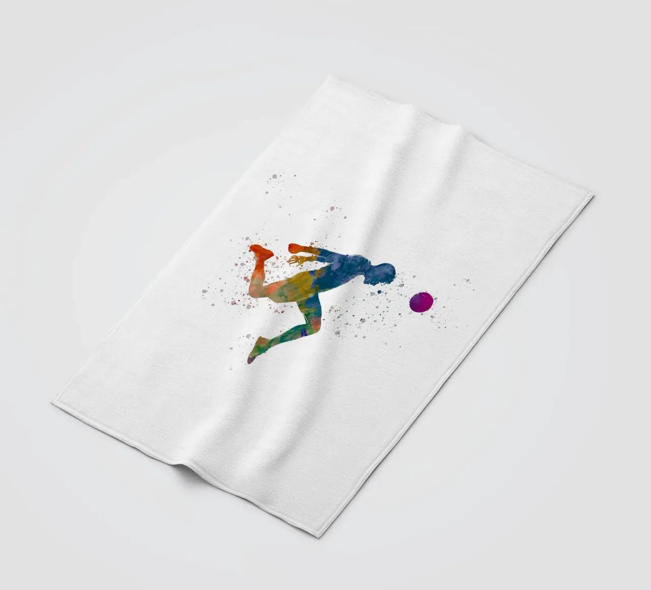 Intestazione di giocatore di calcio in acquerello coperta in pile da ⚽ Sports Pulse