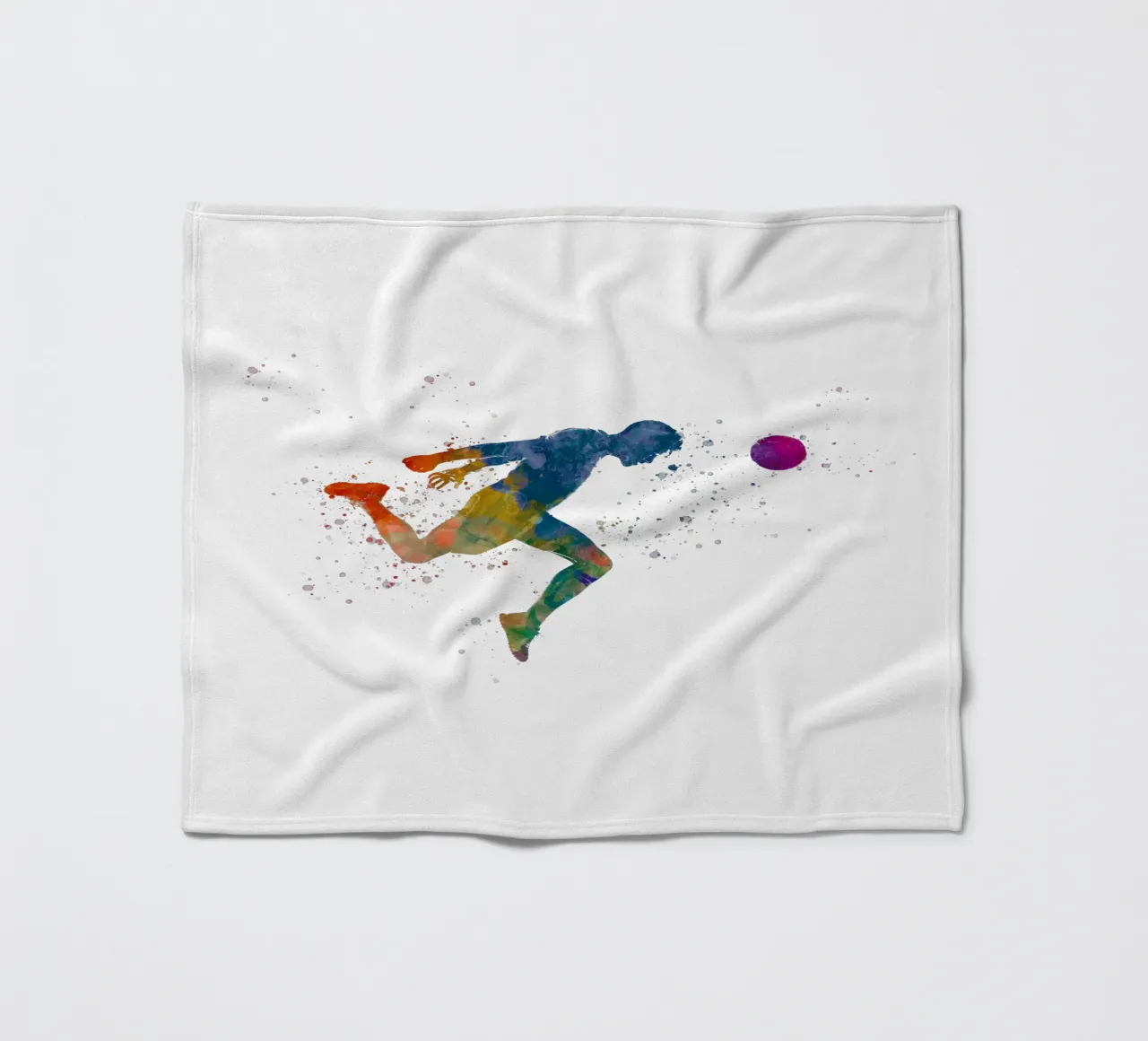 Intestazione di giocatore di calcio in acquerello coperta in pile da ⚽ Sports Pulse